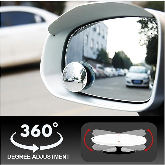 |Universal 360° Adjustable Car Blind Spot HD Glass Mirror|